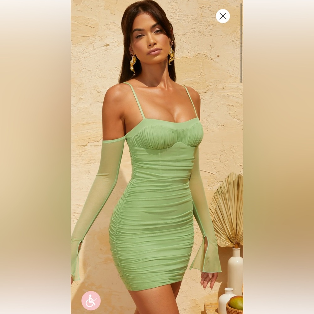Oh Polly Green Mini Dress